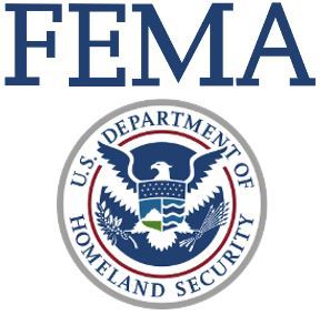 The logo of FEMA - the Federal Emergency Managment Agency that regulates elevation certificates for flooding.